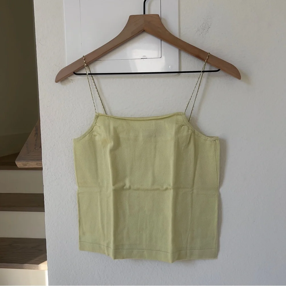Easel Cardigan & Tank Top Set in Yellow